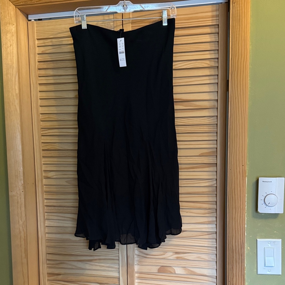 J. Crew Black Midi Skirt